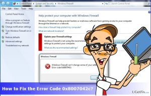 Error code 0x8007042c