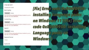 Error code 0x800f0950 installing language packs on windows fix