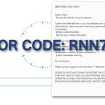Error code rnn7892 tech support scam virus