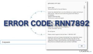 Error code rnn7892 tech support scam virus