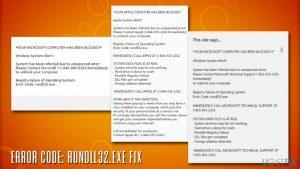 Error code rundll32 exe fix fake alert