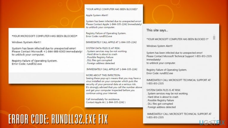 How to fix message pop-up “error code: rundll32.exe”?