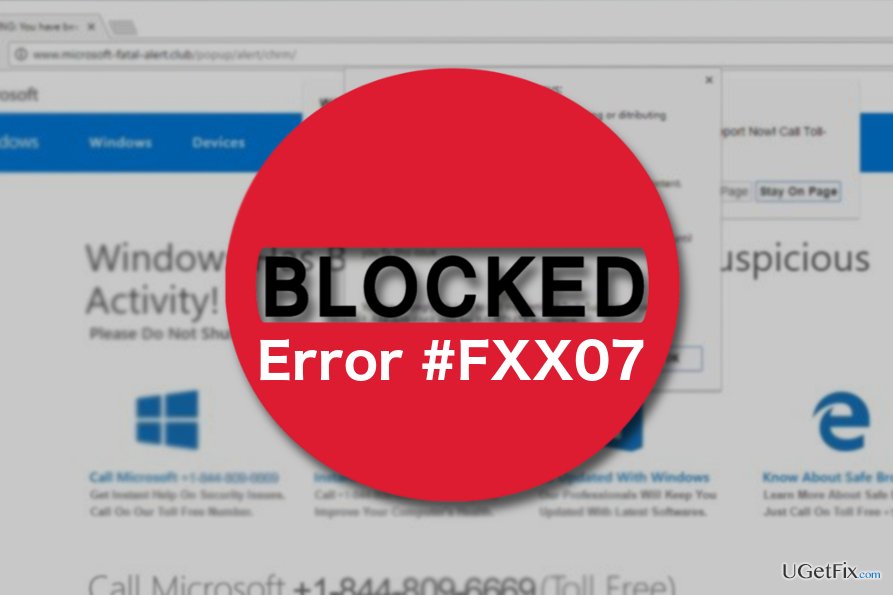 Picture displaying Error # FXX07
