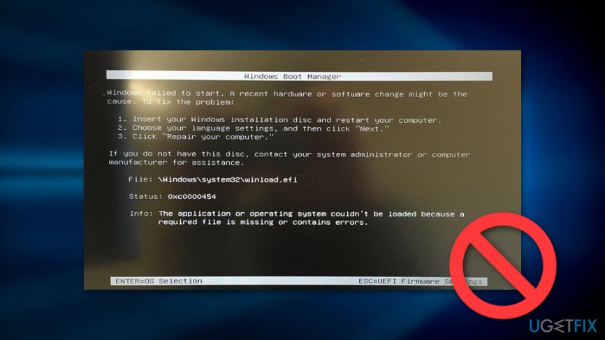 Fix Boot Configuration Error Code 0xc0000454 on Windows 10