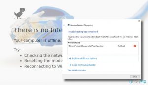Ethernet doesnt have a valid ip configuration
