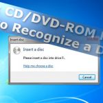 Failure to recognize cd dvd disc
