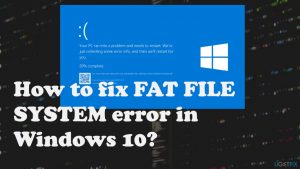Fat file system error fix on windows