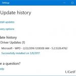 Faulty driver update