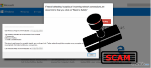Firewall detected suspicious network connections scam
