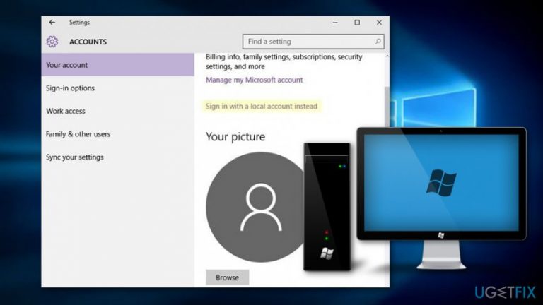 How to change user account picture on Windows 10?