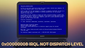 Fix 0x00000008 irql not dispatch level error