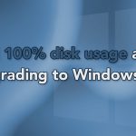 Fix 100 disk usage after upgrading to windows