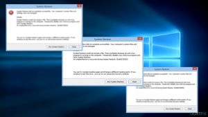 Fix an unspecified error occurred during system restore 0x80070780