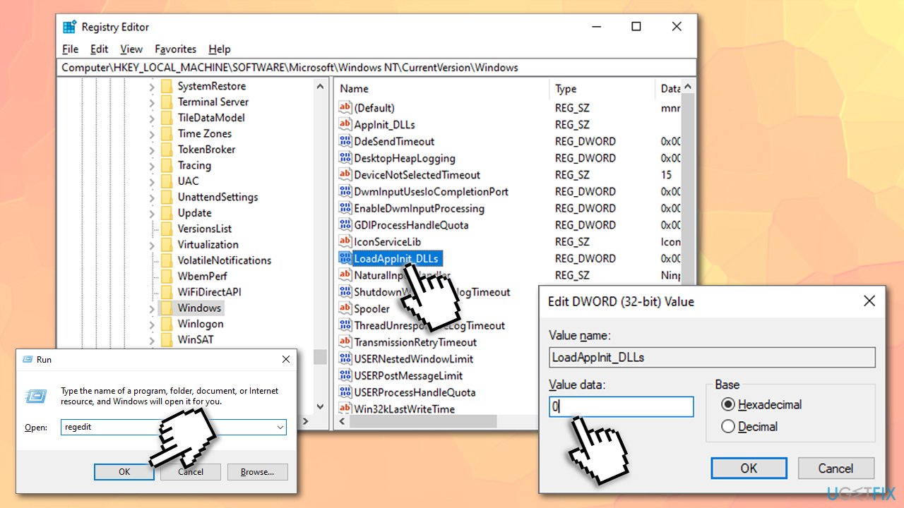 Modify Windows registry