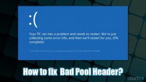 Fix bad pool header error windows
