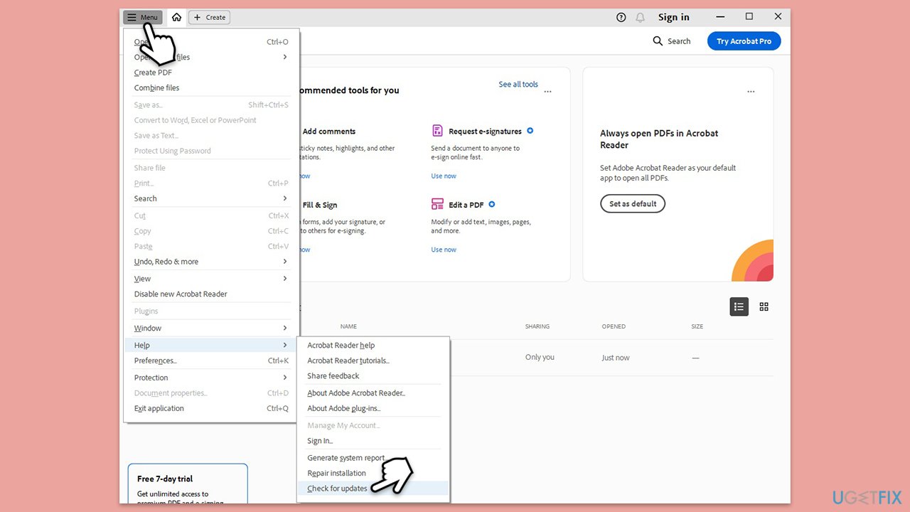 Fix cant change default app to open pdf files in windows update adobe reader copy