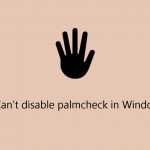 Fix cant disable palmcheck in windows
