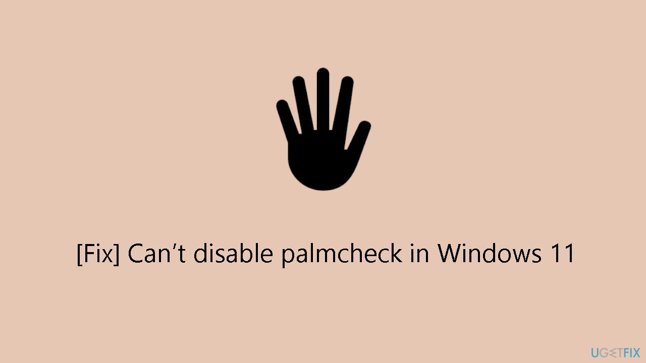 Fix Cant disable palmcheck in Windows 11