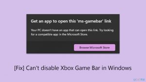 Fix cant disable xbox game bar in windows