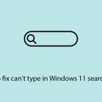 Fix cant type in windows 11 search box copy