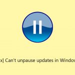 Fix cant unpause updates in windows