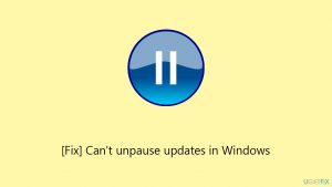 Fix cant unpause updates in windows