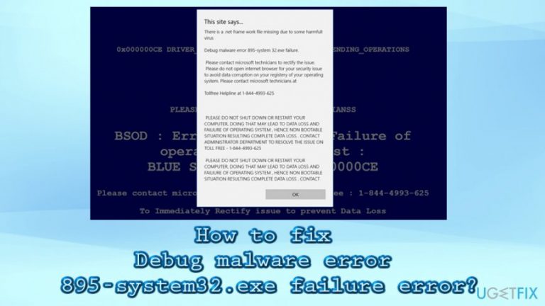 How to fix Debug malware error 895-system32.exe failure error?