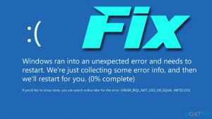 Fix driver irql not less or equal netio sys or system thread exception not handled netio sys bsod