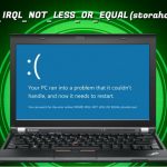 Fix driver irql not less or equal storahci sys error