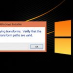 Fix error applying transforms on windows