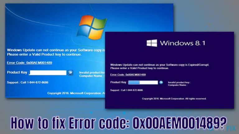 How to fix error code: 0x00AEM001489?
