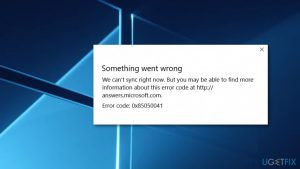 Fix error code 0x85050041 on windows