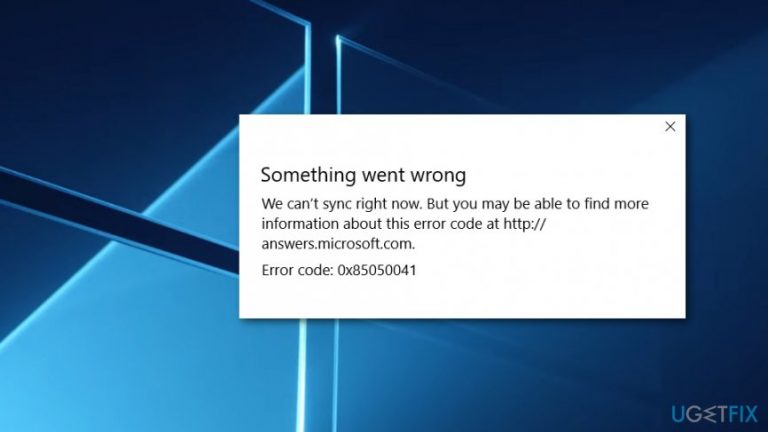 How to fix error code 0x85050041 on Windows 10?