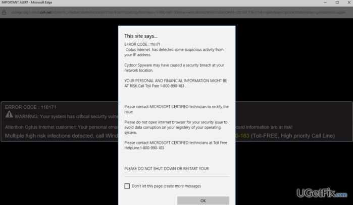 How to fix Error code: 116171?