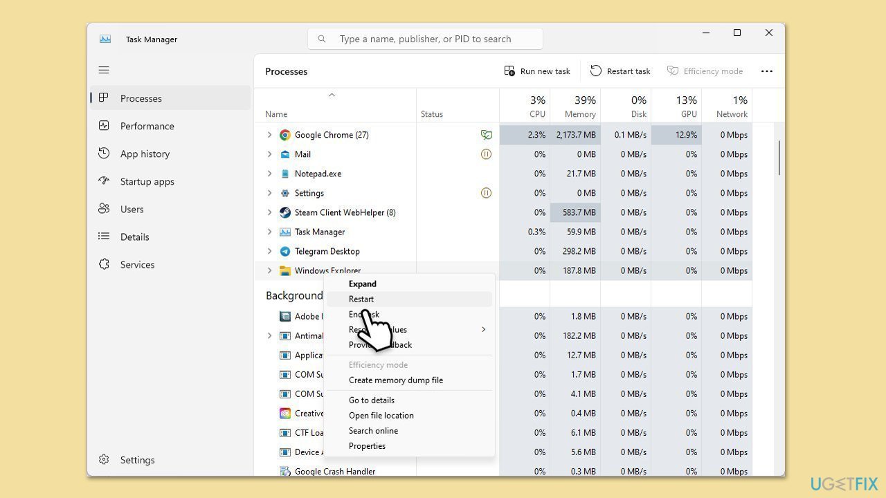 Fix file explorer becomes unresponsive when clicking on it in windows 11 restart file explorer Fix file explorer becomes unresponsive when clicking on it in windows 11 restart file explorer