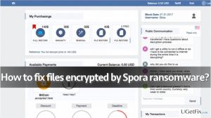 Fix files encrypted by spora ransomware virus