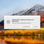 Fix macos needs to repair your library to run applications