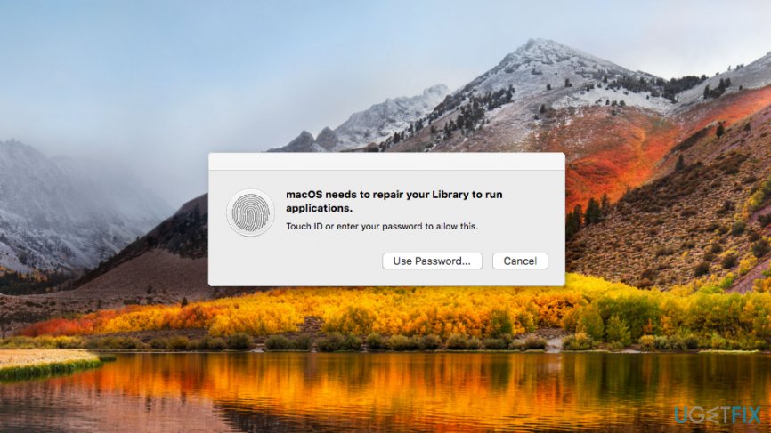 Fix “macOS needs to repair your Library to run applications” error on High Sierra