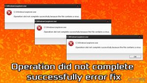 Fix operation did not complete successfully