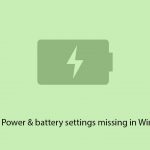Fix power and battery settings missing in windows 11 copy