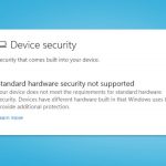 Fix standard hardware security not supported in windows