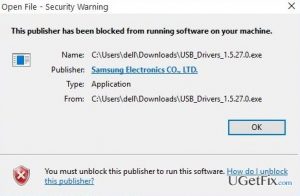 Fix this publisher has been blocked from running sofwtare on your machine