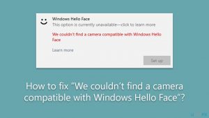 Fix we couldnt find a camera compatible with windows hello face