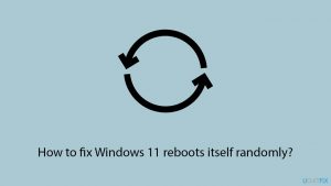 Fix windows 11 reboots itself randomly copy