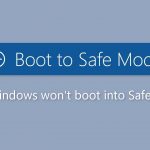 Fix windows wont boot into safe mode