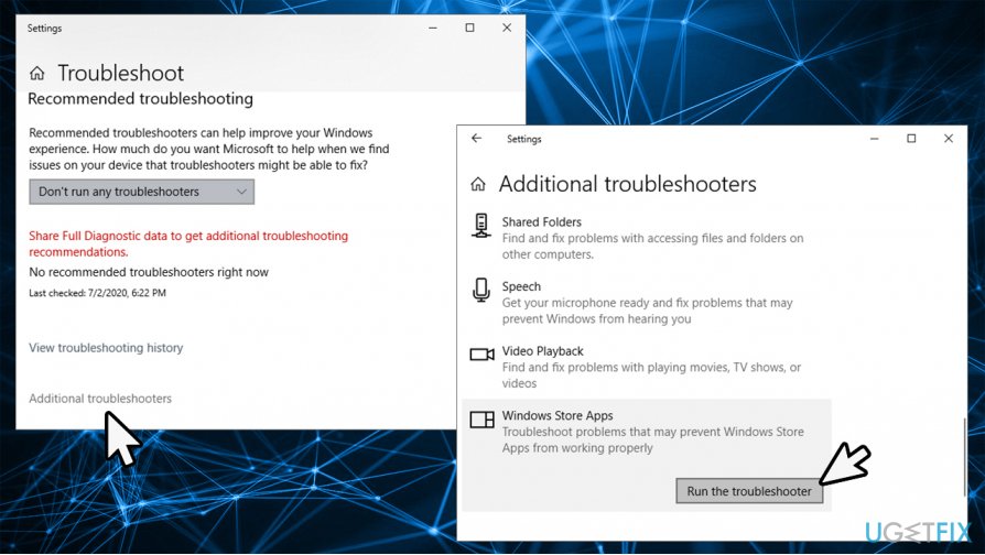 Run Windows Store Apps troubleshooter