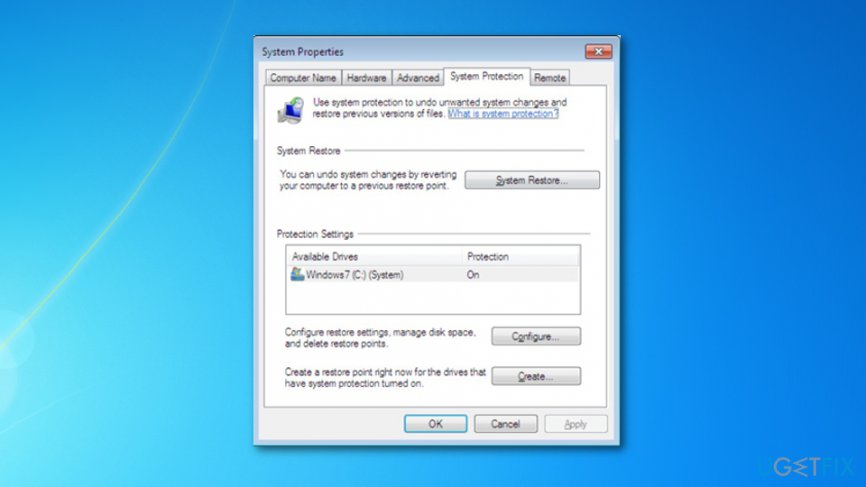 Activate System Restore to fix computer freezing problems