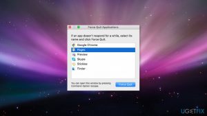 Force quit on mac