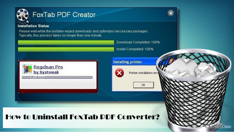 FoxTab PDF Converter removal illustration