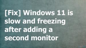 Freezing windows 11 dual display fix